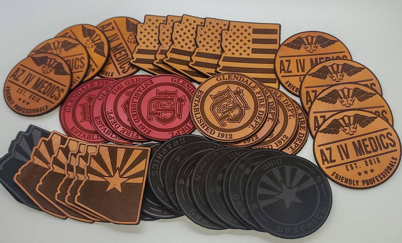 Leathered Engraved Patches