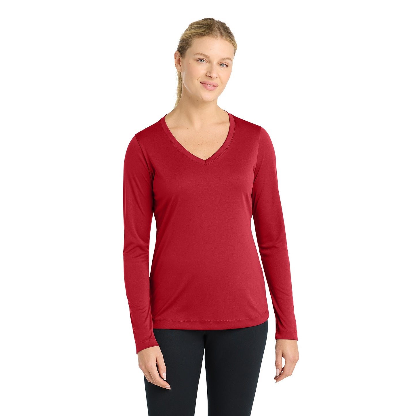 Sport-Tek Women's Long Sleeve PosiCharge Competitor V-Neck Tee LST353LS