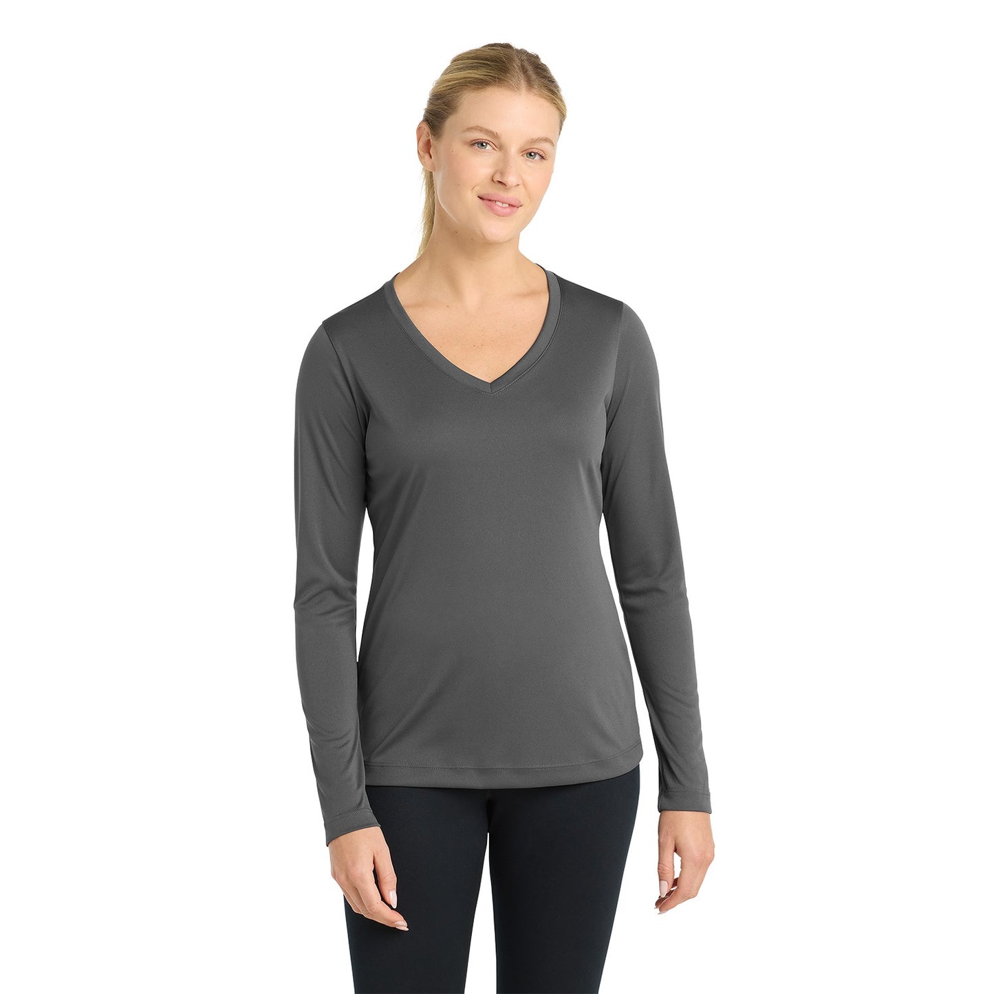 Sport-Tek Women's Long Sleeve PosiCharge Competitor V-Neck Tee LST353LS