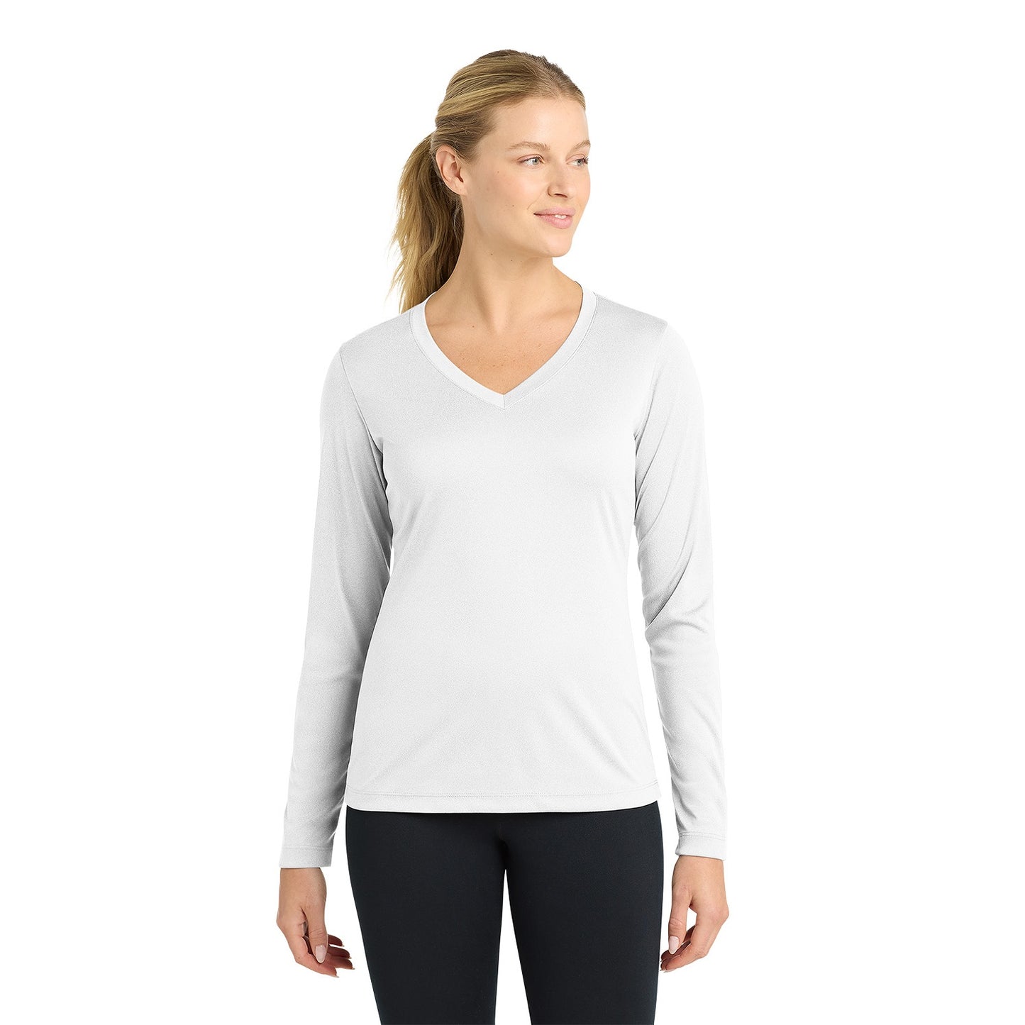 Sport-Tek Women's Long Sleeve PosiCharge Competitor V-Neck Tee LST353LS