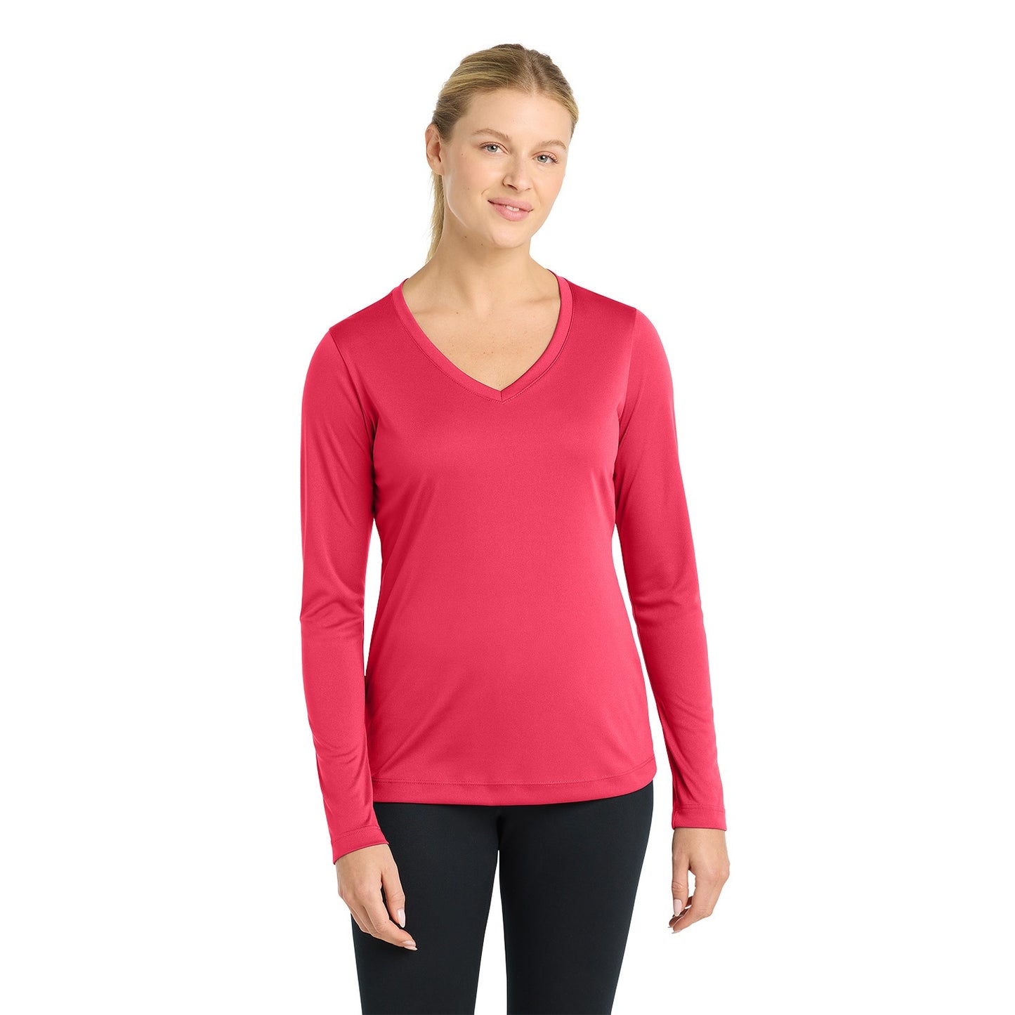 Sport-Tek Women's Long Sleeve PosiCharge Competitor V-Neck Tee LST353LS
