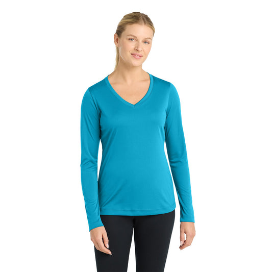 Sport-Tek Women's Long Sleeve PosiCharge Competitor V-Neck Tee LST353LS