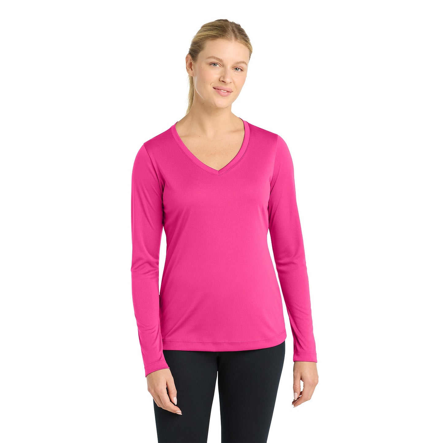 Sport-Tek Women's Long Sleeve PosiCharge Competitor V-Neck Tee LST353LS