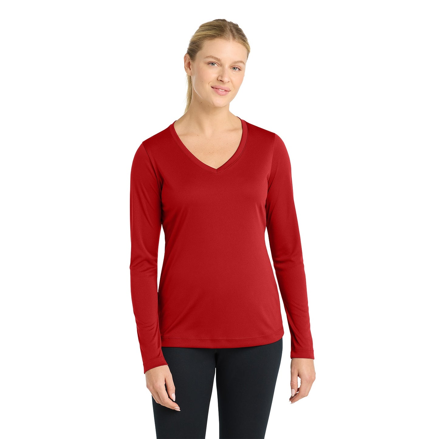 Sport-Tek Women's Long Sleeve PosiCharge Competitor V-Neck Tee LST353LS
